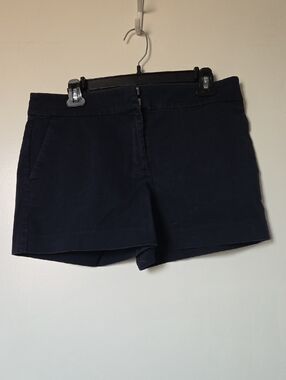 LOFT Navy High-Waist Tailored Shorts